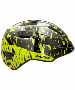 LAZER Kids Nutz KC Helm Black Flash Yellow ONESI