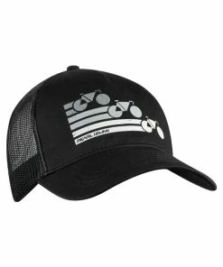 PEARL IZUMi Recycled Trucker Hat Bike Stripe Black ONESI