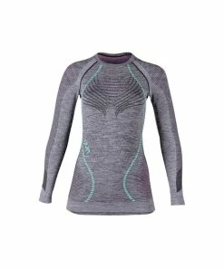 UYN Lady Ambityon Shirt Long Sleeve Black Melange / Pink / Aqua S/M