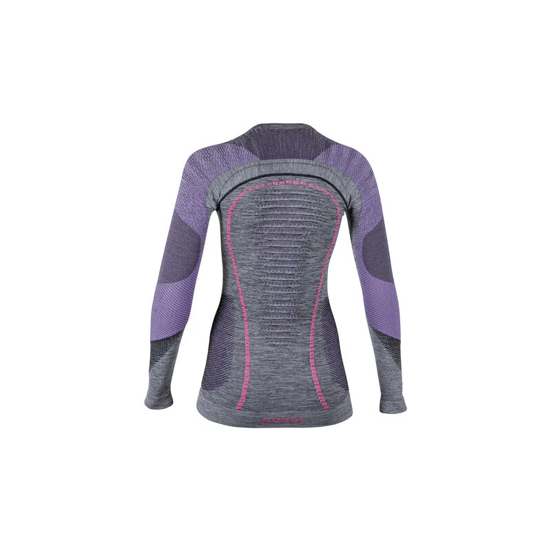 UYN Lady Ambityon Shirt Long Sleeve Black Melange / Purple / Raspberry XS â Bild 2