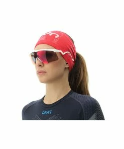 UYN Unisex Vibe Headband Geranium/white 1
