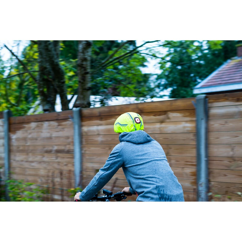 WOWOW Helmüberzug, HELMET RAIN COVER CORSA, Mit LED, Wasserdicht, 3M Leuchtstreifen, Gelb â Bild 2