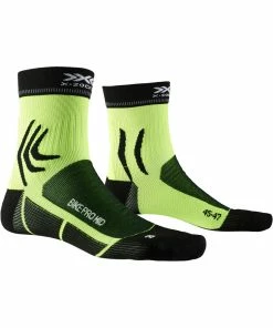 X-SOCKS Men Bike Pro Mid Opal Black/phyton Yellow 35-38