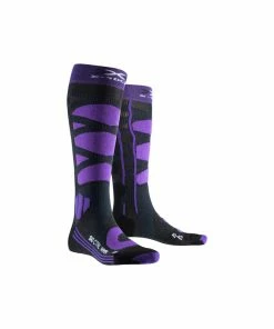 X-SOCKS Women Ski Control 4.0 Charcoal Melange/purple 39-40
