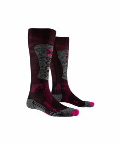 X-SOCKS Women Ski Energizer LT 4.0 Black/fluo Pink/stone Grey Melange 41-42