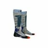 X-SOCKS Women Ski Rider 4.0 Stone Grey Melange/mineral Blue 41-42